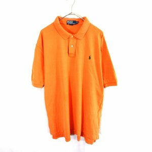 Polo by Ralph Lauren ポロバイラルフローレン ワンポイントロゴ ポロシャツ オレンジ (メンズ XXL) O0483 /1円スタート