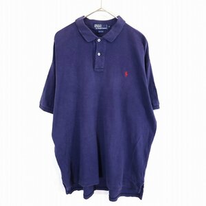 Polo by Ralph Lauren ポロバイラルフローレン ワンポイントロゴ ポロシャツ ネイビー (メンズ XL) O0485 /1円スタート