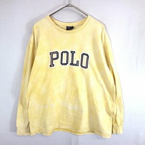 Polo by Ralph Lauren ポロバイラルフローレン 英文字 ロゴ 長袖Ｔシャツ イェロー (メンズ M) O0569 /1円スタート