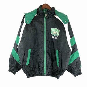 SALE///// 90年代 PRO PLAYER プロプレイヤー NCAA オハイオ・ボブキャッツ 中綿ナイロン ジャケット アメフト ブラック (メンズ M) O9645