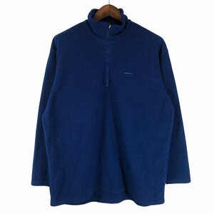 USA製 patagonia パタゴニア ハーフジップフリースジャケット 大きいサイズ アウトドア ブルー (メンズ XXL) 中古 古着 P1517