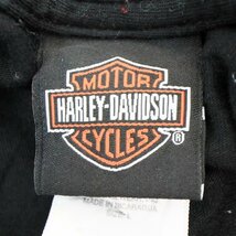 HARLEY-DAVIDSON ハーレーダビッドソン グラフィック 両面 プリント 半袖 Ｔシャツ バイク ブラック ( メンズ L ) 中古 古着 N1405_画像8