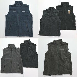 ◎コロンビアフリースベスト set ロゴ シンプル 他 (メンズL/M) 6枚セット まとめ売り 古着卸 1円スタート FL17-1 MQ1728