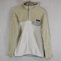 patagonia パタゴニア シンチラ スナップT フリースジャケット アウトドア キャンプ 防寒 ホワイト ( レディース XS ) 中古 古着 N3826_画像1