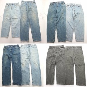 ◎リーバイスデニムパンツ set 紙タグ ブラックデニム 他 (メンズW38/W36) 8枚セット まとめ売り 古着卸 1円スタート DP2 MQ4436