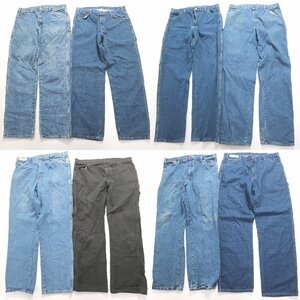 ◎ディッキーズペインターデニムパンツ set ブラックデニム 他 (メンズ36/38) 8枚セット まとめ売り 古着卸 1円スタート DP10 MQ4481