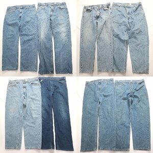 ◎リーバイスデニムパンツ set 紙タグ インディゴ 他 (メンズW42/W40) 8枚セット まとめ売り 古着卸 1円スタート DP2 MQ4434