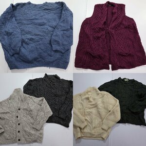 ◎フィッシャーマンニットセーターMIX set エルエルビーン 他 (メンズ2XL) 6枚セット まとめ売り 古着卸 1円スタート MQ4646