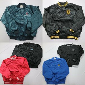 ◎ナイロンスタジャンMIX set シンプル カラー系 他 (メンズ3XL/2XL/XL) 6枚セット まとめ売り 古着卸 1円スタート OP13-2 MQ5182