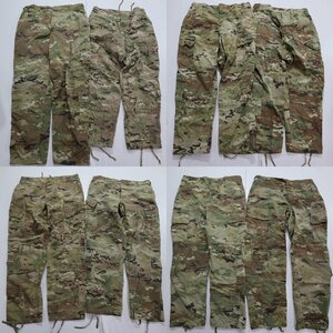 ◎米軍実物フィールドパンツ set マルチカム 迷彩 他 (メンズL) 8枚セット まとめ売り 古着卸 1円スタート UM13-1 MQ4879