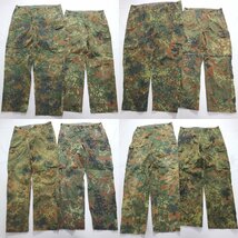 ◎ドイツ軍フレクターカモパンツ set ユーロ 迷彩柄 他 (メンズ7580/80/8085/85/8590) 8枚セット まとめ 古着卸 1円スタート EM6 MQ6950_画像1