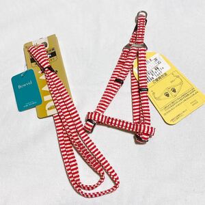 【未使用品】ペット用品 猫・小型犬用 Bowvid 胴輪 ハーネス&リード 胴周り約28〜43cm 2セット Y-96