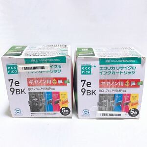 【未使用品】キャノン用 エコリカ リサイクル インクカートリッジ BCI-7e+9/5MP 互換 5色パック 2個セット