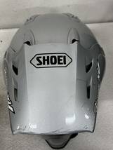 M-4544⑦　【同梱不可】980円～ 現状品　SHOEI　ヘルメット　Hornet　XL　バイク用品　サイズL　59～60ｃｍ　シルバー　_画像5