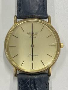 M-4711 【同梱不可】980円～ 現状品　LONGINES/ロンジン　presence プレザンス　25445065　クォーツ　メンズ　腕時計　