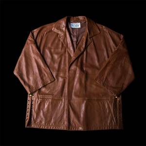 80s〜90s Gianfranco Ferre Leather Gown Jacket made in Italy 80年代 90年代 ジャンフランコフェレ レザー ガウンジャケット archive