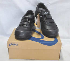◆現品限り新品未使用◆asicsアシックス作業用靴　ウィンジョブCP301-9090）ブラック×ブラック サイズ25.5cm
