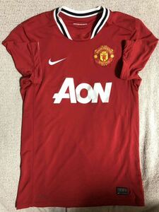 美品 人気 インドネシア製 NIKE/ナイキ製 2011-2012年シーズン プレミア/MANCHETER UNITED/マンチェスターユナイテッド ユニフォーム 赤 S