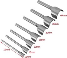 送料無料 レザークラフト 工具 エンドポンチ 半円型 7本セット 10～40㎜　端落とし E126_画像3