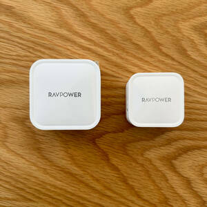 RAV POWER GaN採用 PD3.0対応 USB Type-C 充電器 90W & 61W 2個セット 美品 / anker CIO Apple iphone