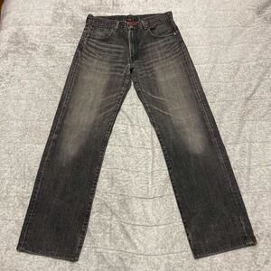 11B LEVIS リーバイス RL510-09 デニム ジーンズ ジーパン パンツ 33 黒 ブラック red loop STRAIGHT ストレート MADE IN JAPAN 日本製