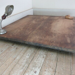 古い木味厚い板の作業台J349   アンティーク家具裁板まな板テレビ台ローテーブル店舗什器カフェ什器無垢材古家具の画像5