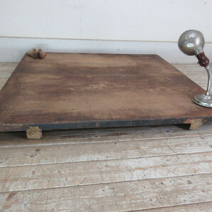 古い木味厚い板の作業台J349   アンティーク家具裁板まな板テレビ台ローテーブル店舗什器カフェ什器無垢材古家具の画像9