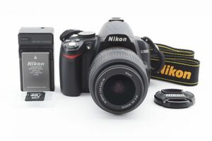 【美品】ニコン Nikon D3000 AF-S DX 18-55 F3.5-5.6G VR レンズキット《ショット数極小の404回》#1711