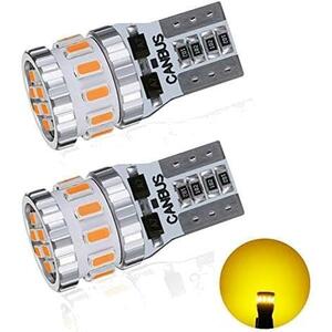 ★アンバー★ T10 LED アンバー 爆光 2個 キャンセラー内蔵 LED T10 車検対応 3014LEDチップ18連 12V 車用