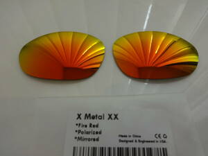 処分価格！★オークリー X メタル XX用 カスタム偏光レンズ FIRE RED Color Polarized 新品 OAKLEY X Metal XX X-METAL XX