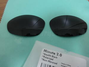 処分価格！！★オークリー ミニッツ2.0用 カスタム偏光レンズ BLACK Polarized 新品 minute 2.0