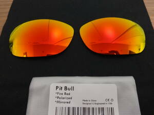 ★処分価格！！★ オークリー PIT BULL ピットブル用 カスタム偏光 レンズ Fire Red Color 新品 PITBULL 