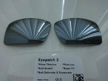 刻印入り！処分価格！★オークリー EYEPATCH EYE PATCH 2 アイパッチ（1含む）用 カスタム偏光レンズ SILVER Color POLARIZED 新品_画像1