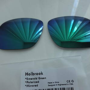 処分価格！！ ★オークリー HOLBROOK ホルブルック用 カスタム偏光 レンズ EMERALD GREEN Color ミラー の画像1