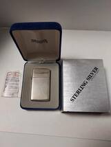 Zippo　スターリングシルバー　スリム　2002年製　希少　ビンテージジッポ　_画像1