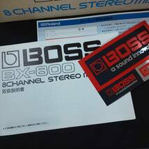 ◎ボス◎BOSS BX-800 8 CHANNEL STEREO MIXER ８チャンネル ステレオミキサー 取扱説明書・保証書・ステッカー 通電確認済 ROLAND 即発送_画像8