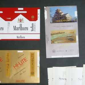 【たばこパッケージ】 HI-LITE EXPORT Marldoro HI-LITE EXPORTE （岡山開府400年記念) ２種２枚 CHERRY Seven Stars ７枚／計１２枚の画像2