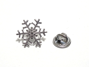 【ラペルピン★ピンズ】雪の結晶　スノーフレーク　pin-0501