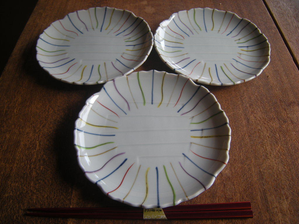 Ustensiles de restaurant ◇ Mino ware [Neuf/inutilisé] Copeaux peints à la main Aya Jugusa Nabuchi Assiettes japonaises 6 cm (17, 8 cm x 2 cm) Paire de 2 *Ustensiles de haute qualité*, vaisselle japonaise, plat, assiette moyenne