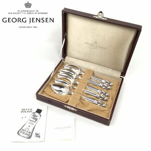 1211 GEORG JENSEN ジョージ ジェンセン シルバー ティースプーン 5本 STERLING スターリング 銀 デンマーク