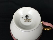 1211 WEDGWOOD ウェッジウッド ULANDER POWDER PINK ユーランダー パウダーピンク カップ＆ソーサー ペア 2客 金彩_画像8