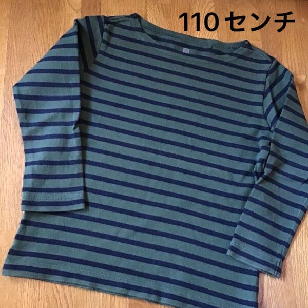 ユニクロキッズ ボーダー長袖Tシャツ 110センチ 値下
