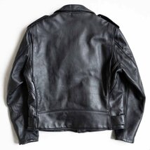 【美品/舶来堂別注モデル】SCHOTT【613RD/ワンスター ダブル ライダース ジャケット】42 USA製 ブラック ショット y2310172_画像2