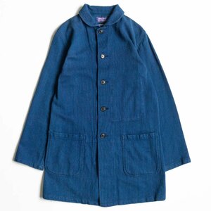 【美品】 BLUE BLUE JAPAN 【インディゴ ドビー刺し子 コート】 1 ブルーブルー y2211154
