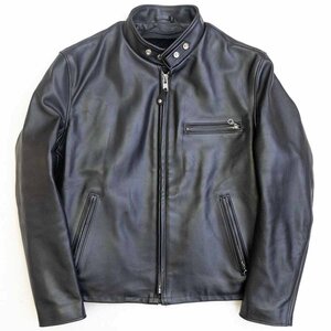 【極美品】SCHOTT【641/シングルライダースジャケット】44 ボアライナー付き レザージャケット アメリカ製 ショット y2311167