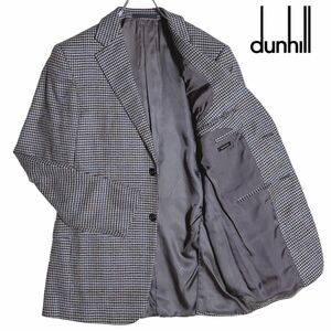 dunhill ダンヒル テーラードジャケット カシミヤ混 千鳥格子柄 2B 48サイズ