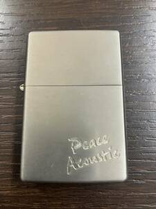 #22004【激レア】Peace Acoustic ピース アコースティック SOLID TITANIUM ソリッドチタン Zippo ジッポー 未使用 美品