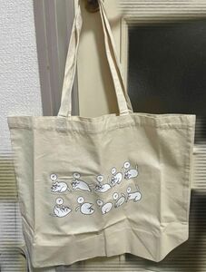 【新品未使用】うさぎのミミちゃん ニャーと鳴けないネコチャンベージュトートバッグ エコバッグ