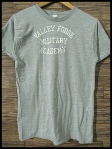 送無 G② JACKSON MATISSE ジャクソンマティス ダメージ 加工 カレッジ アーチ ロゴ 半袖 Tシャツ VALLEY FORGE MILITARY ACADEMY グレー M