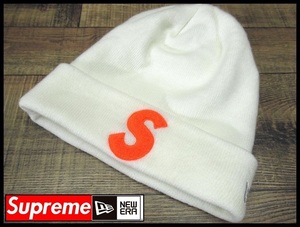 G② ◆ Supreme シュプリーム × NEW ERA ニューエラ 19AW S Logo Beanie (WHITE) Sロゴ ワッペン ビーニー ニット キャップ ニット帽 白 F
